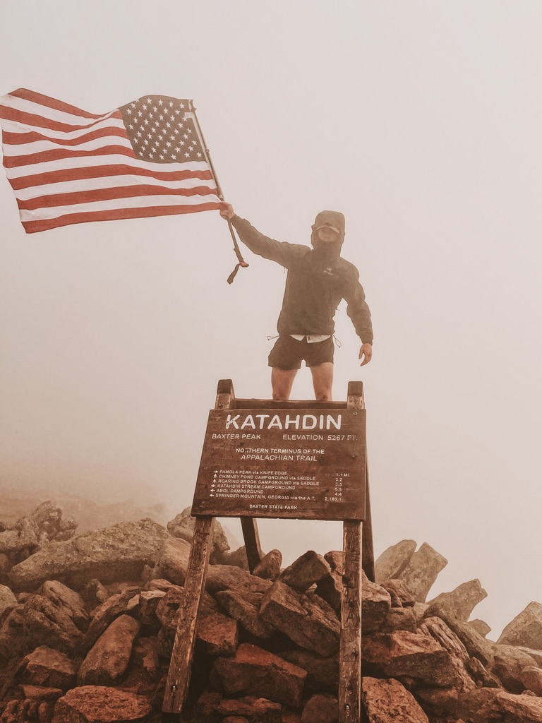 AT Terminus atop Mount Katahdin, Maine